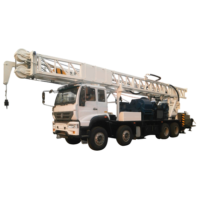 Il camion dell'impianto di perforazione di trapano del pozzo d'acqua del pozzo trivellato 600m ha montato con la pompa di fango