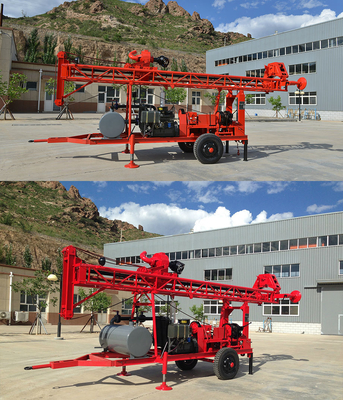 Profondità di Rig Trailer Mounted 250m del trapano del pozzo d'acqua del pozzo trivellato per i pozzi profondi