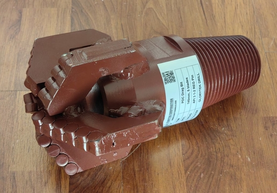 145 mm Pdc Drag Bit Dent Drill in formazioni rocciose o pozzi d'acqua