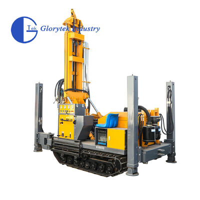 GL180R Rubber Crawler Water Well Drill Rig con profondità di 180 m e azionamento idraulico per la perforazione geotermica di pozzi